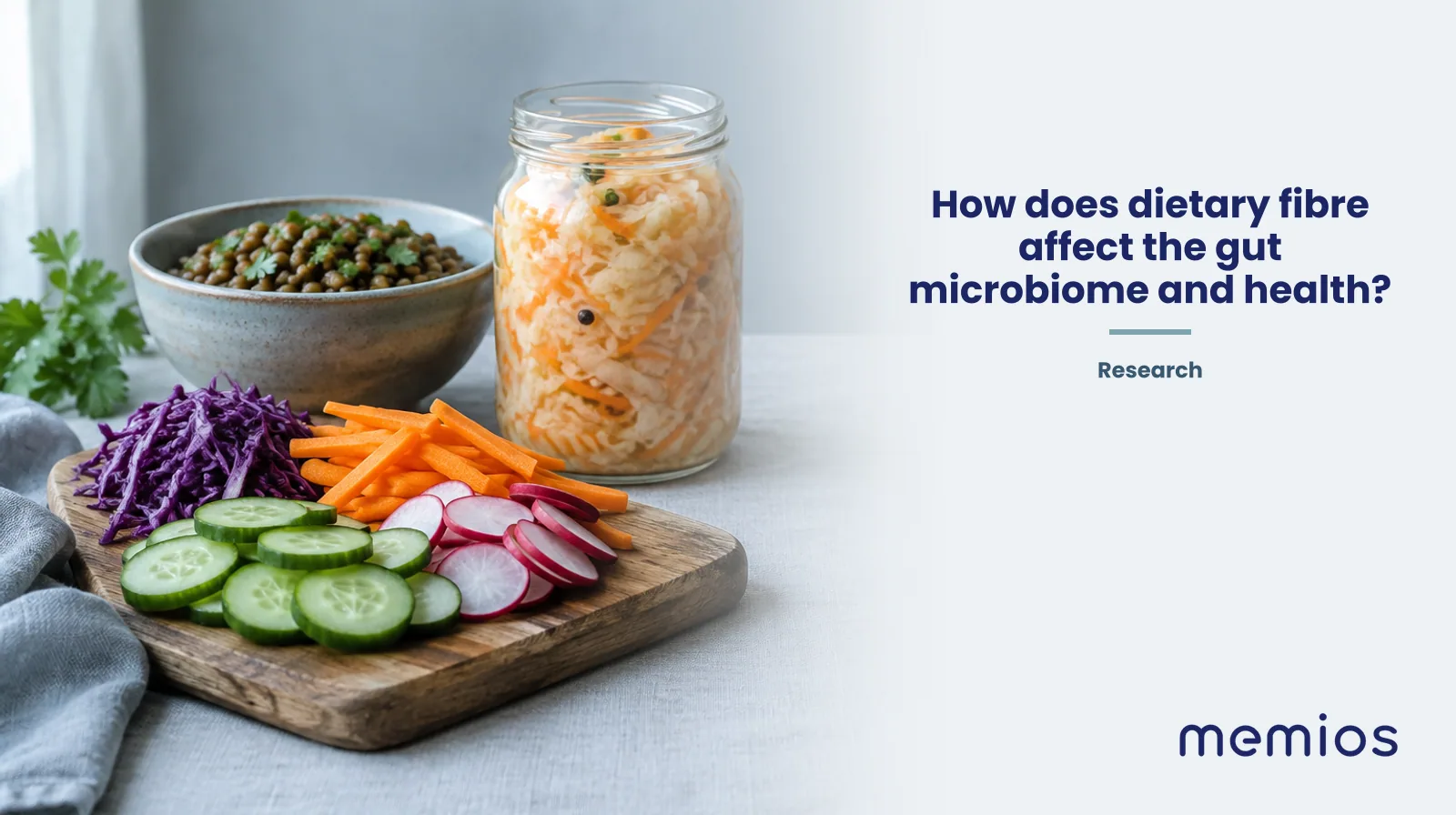Photograph for How does dietary fibre affect the gut microbiome and health?: whole foods on pale linen.