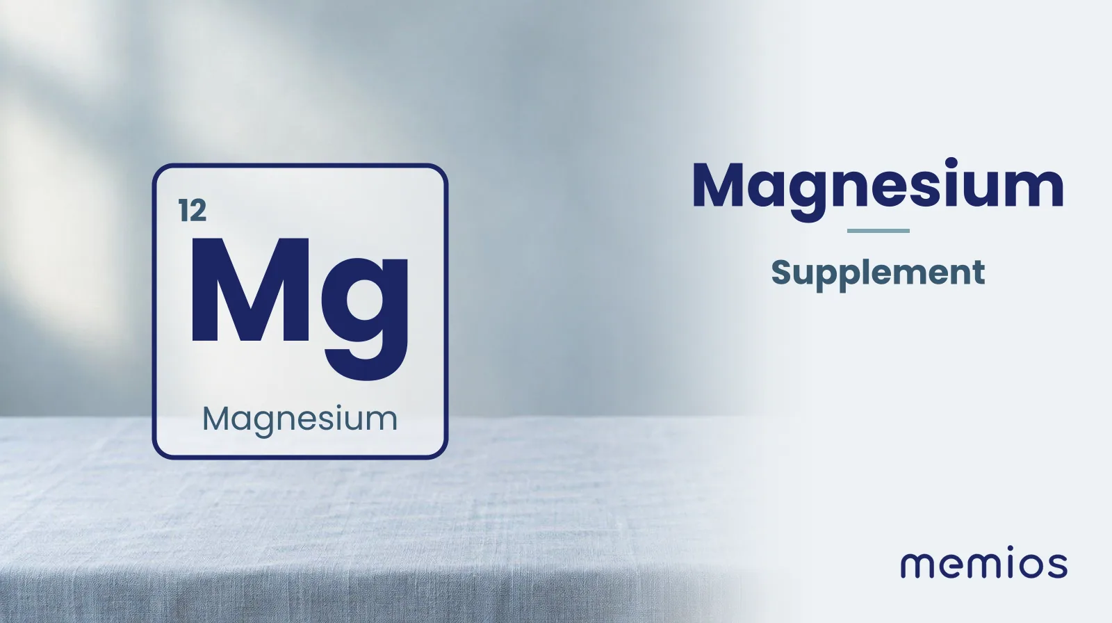 The chemical symbol Mg for Magnesium, drawn on pale linen.
