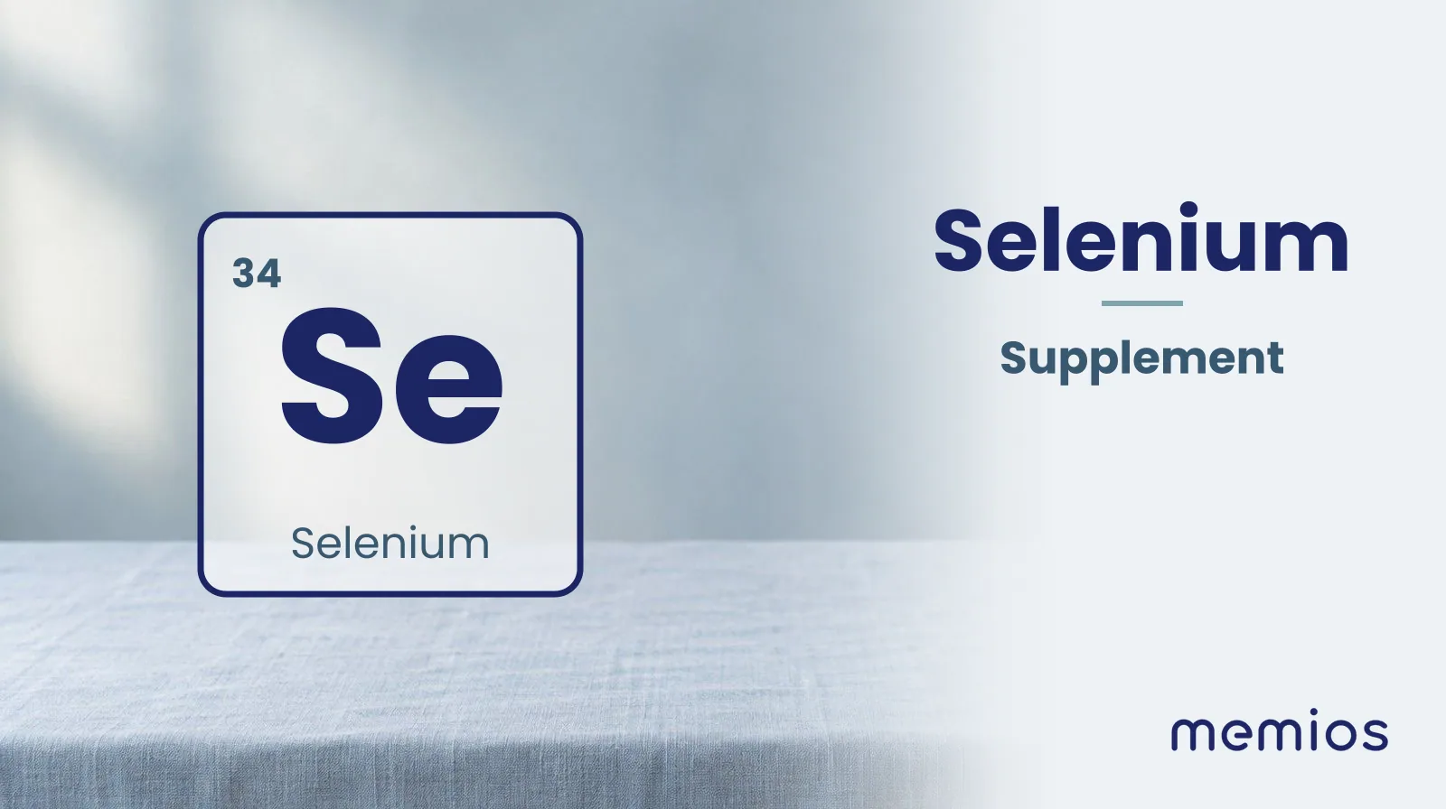 The chemical symbol Se for Selenium, drawn on pale linen.